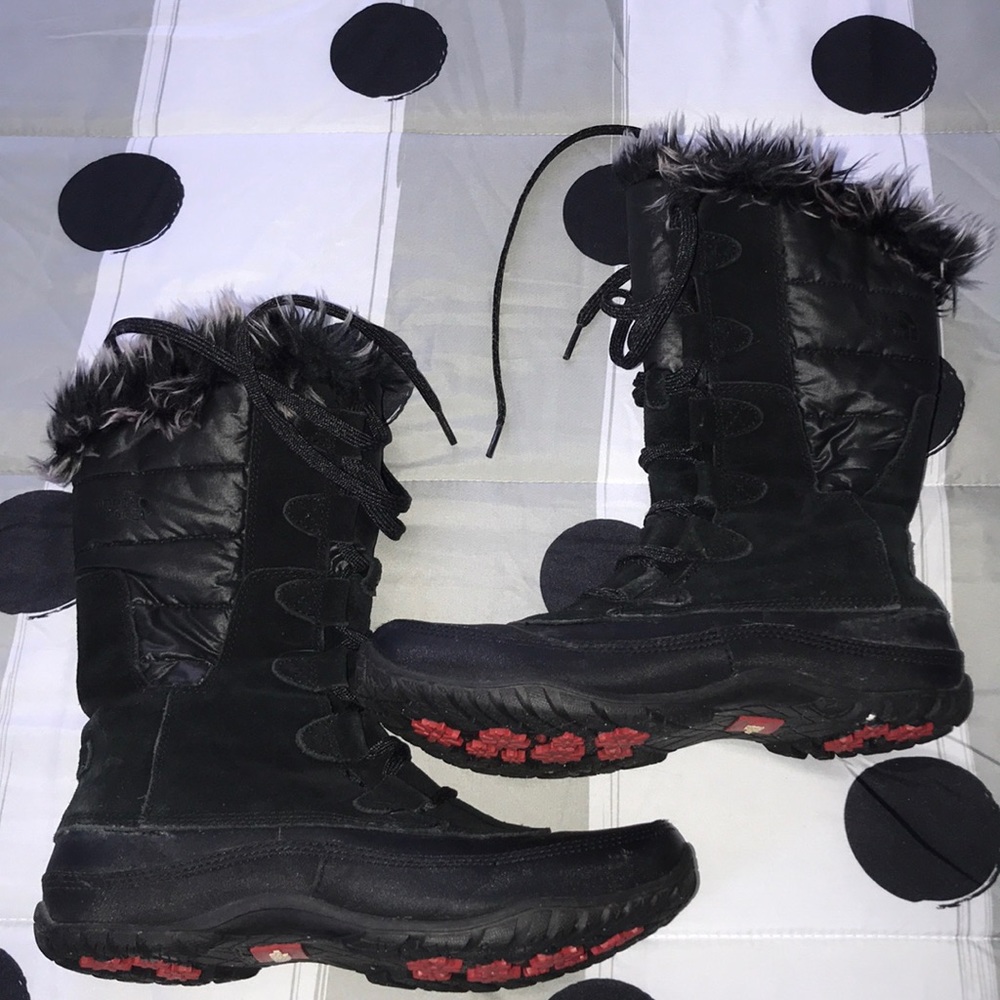 The North Face snow boots.
